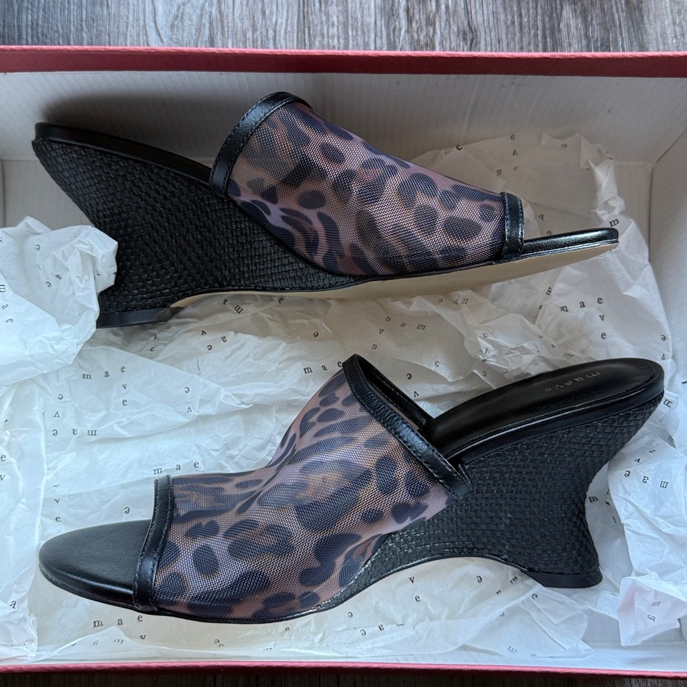 NEW Anthropologie Maeve Mesh Wedge Heels - Picture 4 of 10
